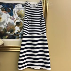 striped scuba dress